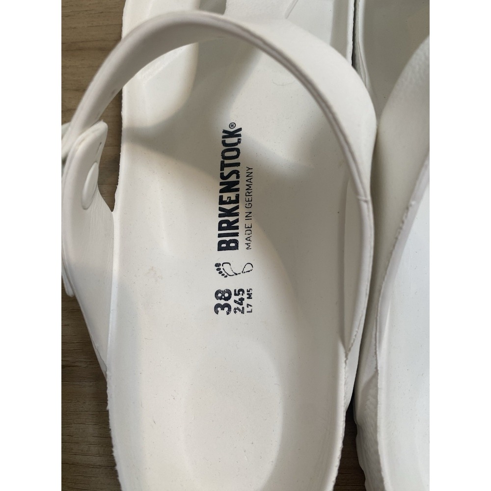 Birkenstock Gizeh Thong Sandals Slip On Flip Flops White EVA Size EU 38 / US L 7 - Picture 7 of 8